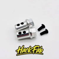HackFab 12mm Hex Wheel Mount Hub 1/4" bore - 2 Pack