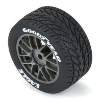 Pro-Line 1/12 Goodyear Eagle Wet Tire F/R MTD Gray Wheels (4): Losi NASCAR