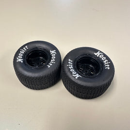 GARAGE SALE 1RC Racing Soft Hoosier Tires and Black Wheels, 1/18 Sprint -REAR ONLY