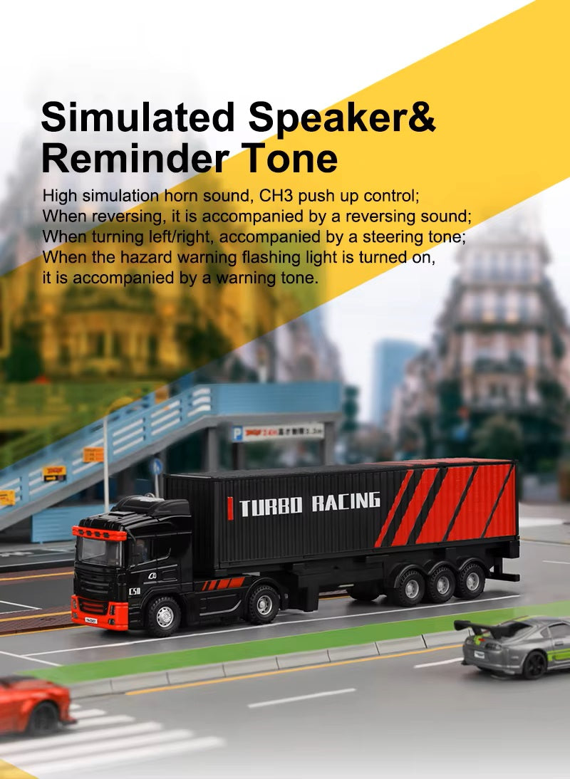 Turbo Racing 1:76 C50 RC Car Semi-Truck - BLACK| HackFab Hobbies