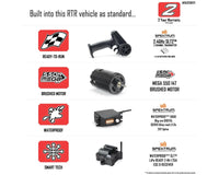 Arrma GORGON 4X2 MEGA 550 Brushed 1/10 Monster Truck RTR (Yellow)