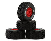 Arrma Mojave Grom dBoots 'Fortress' Pre-Mounted Tires (Red) (4)