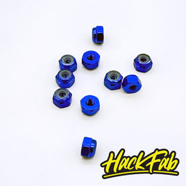 HackFab 2mm (M2) Aluminum Nylock Lock Nuts (10) (Dark Blue)