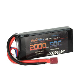 Powerhobby 2000mAh 7.4V 50C 2S LiPo Battery w/ Hardwired T-Plug
