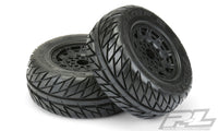 Pro-Line Street Fighter 2.2"/3.0" SC Tires w/Raid Wheels (2) (Black) w/17mm Hex