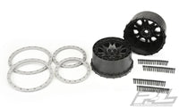 Pro-Line X-MAXX Impulse Pro-Loc Wheels (Black w/Stone Gray Rings) (2)