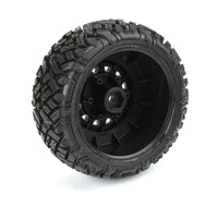 Icon SC 2.2"/3.0" MPro-Line Icon SC Pre-Mounted Tires w/Raid Wheels (Black) (2) (M2) w/Removable 12mm Hex2 Tires MTD Black Whls SC F/R