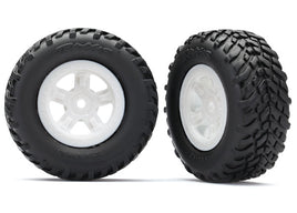 Latrax SST 1/18 SCT Pre-Mounted Tires w/ SCT Wheels (2) (White)