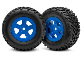 Latrax SST 1/18 SCT Pre-Mounted Tires w/ SCT Wheels (2) (BLUE)