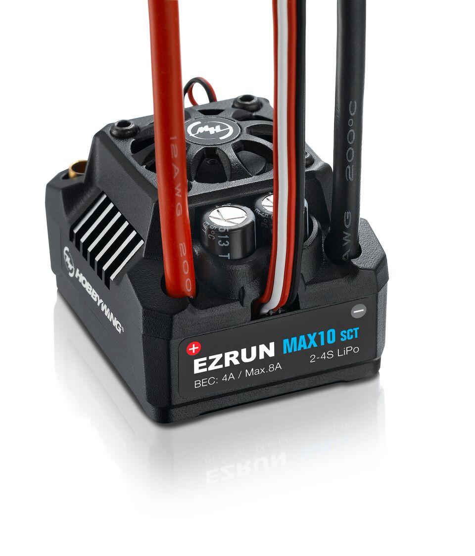 HOBBYWING ezrun Max10 - SCT ESC ファン付き Hobbywing EzRun MAX10 SCT Sensorless Brushless ESC (1/10 SCT