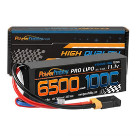 Power Hobby  6500mAh 11.1V 3S 100C LiPO Battery Pack w/ XT60 + Traxxas ADAPTER  