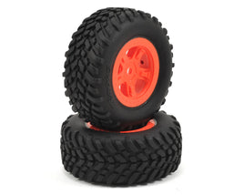 Latrax SST 1/18 SCT Pre-Mounted Tires w/ SCT Wheels (2) (Orange)