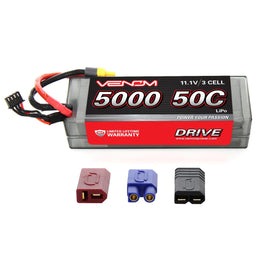 Venom DRIVE 50C 3S 5000mAh 11.1V LiPo Hardcase Battery with UNI 2.0 Plug