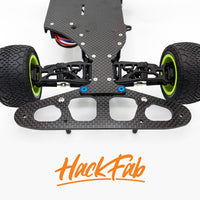 HackFab Late Model Front Bumper (Carbon) for Losi Mini-T 2.0 Oval Conversion