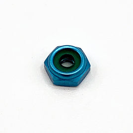HackFab 4-40 Hex Low Profile Lock Nut Aluminum - Blue