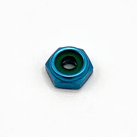 HackFab 4-40 Hex Low Profile Lock Nut Aluminum - Blue