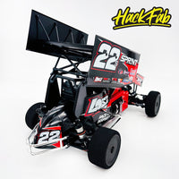 HackFab Foam 2.2" Front Tires for Losi 22S Sprint or 2WD Buggy (Black Wheels) (2)