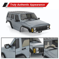 INJORA Cherokee Body for 155mm 1/18 TRX4M Bronco Defender (Silver Grey)
