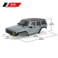 INJORA Cherokee Body for 155mm 1/18 TRX4M Bronco Defender (Silver Grey)