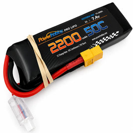 Powerhobby 2S 7.4V 2200mah 50C Lipo Battery w XT60 plug