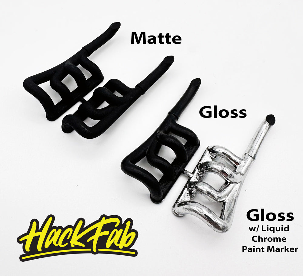 HackFab Bolt-On Sprint Car Headers (Matte Black) for Losi Mini-B ...