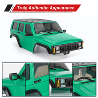 INJORA Cherokee Body for 155mm 1/18 TRX4M Bronco Defender (Green)