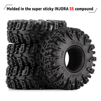 INJORA 1.0" Swamp Claw M/T Tires (64mm) (4)