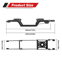 INJORA Universal LCG Chassis Kit for 1/18 TRX4M Upgrade (Carbon Fiber)