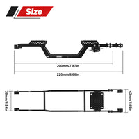 INJORA Universal LCG Chassis Kit for 1/18 TRX4M Upgrade (Aluminum)