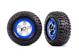 Traxxas Pre-Mounted BFGoodrich KM2 Tire (2) (Front) (Chrome/Blue)
