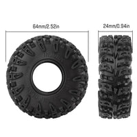 INJORA 1.0" Swamp Claw M/T Tires (64mm) (4)