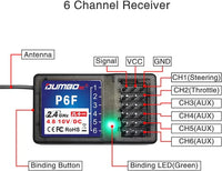 DUMBORC P6F 6 Channels 2.4GHz RC Receiver