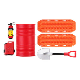 INJORA Mini Fuel Tank Fire Extinguisher Shovel Oil Drum Scale Accessories for 1/24 1/18 RC Crawlers