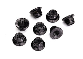 Traxxas 8447 5mm Steel Serrated Flanged Nylon Locking Nuts, Black