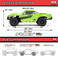 Arrma Fury 2WD MEGA 550 RTR Brushed 1/10 Off-Road Short Course Truck (Red)