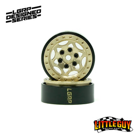 LGRP 1/24 Ghost 1.0" Beadlock Wheels (100% Brass)