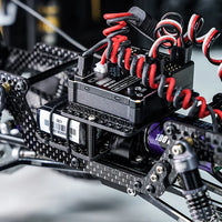 INJORA Universal LCG Chassis Kit for 1/18 TRX4M Upgrade (Carbon Fiber) with Double Decker Tray