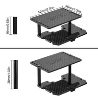 INJORA Universal LCG Chassis Kit for 1/18 TRX4M Upgrade (Carbon Fiber) with Double Decker Tray