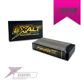 Exalt X-Rated 1S 135C Hardcase LiPo Battery (3.7V/7500mAh) w/5mm Bullets (EXA3101)