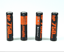 PN Racing High Power 750mah Ni-MH Rechargeable AAA Battery (4pcs)