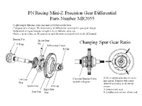 PN Racing Mini-Z 2WD V3 Precision Enclosed Gear Differential 64P 53T