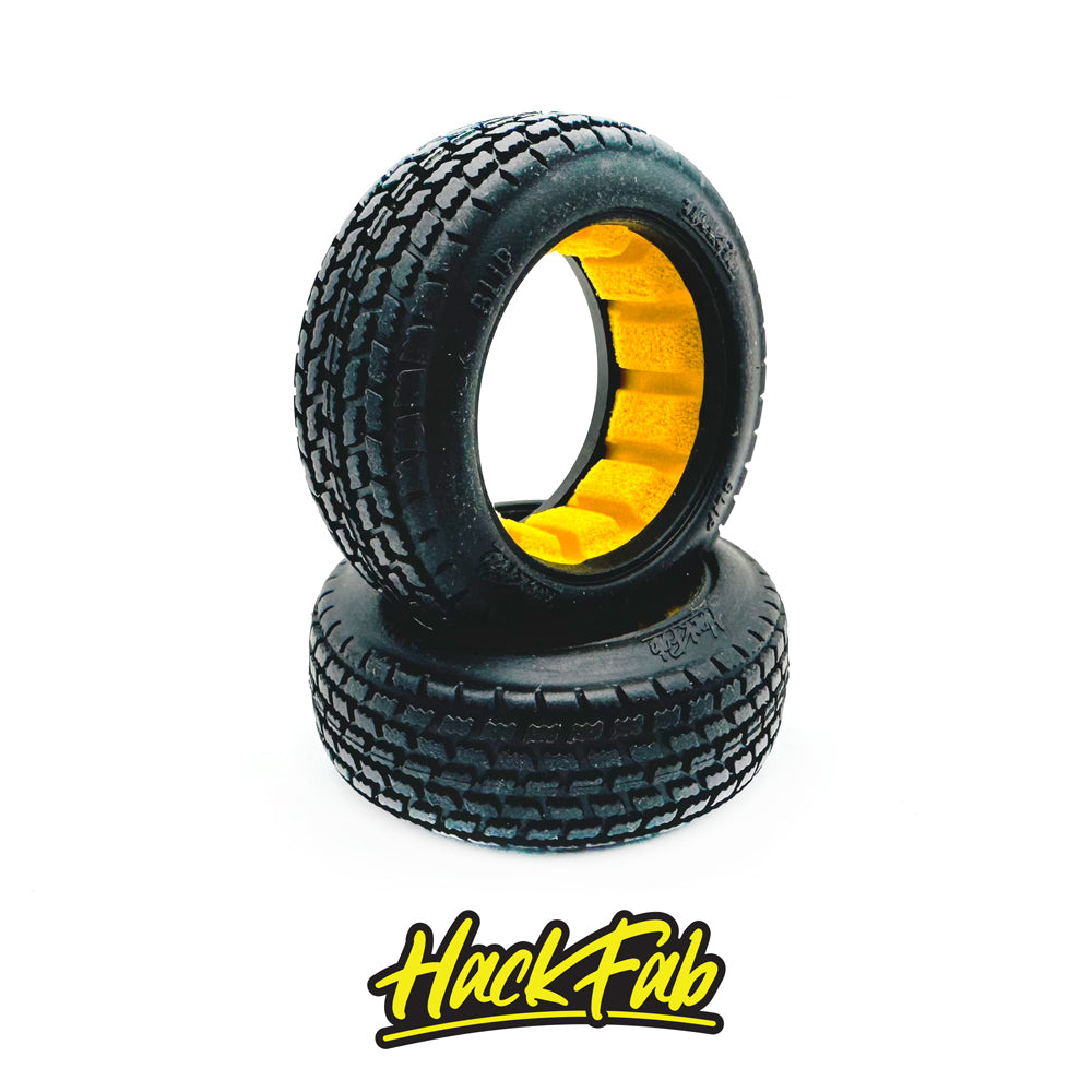 HackFab Blip Front Mini Oval Tires fits Losi Mini (Soft) with closed c ...