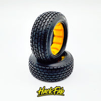 HackFab Blip Front Mini Oval Tires fits Losi Mini (Super Soft) with closed cell foam inserts (2)