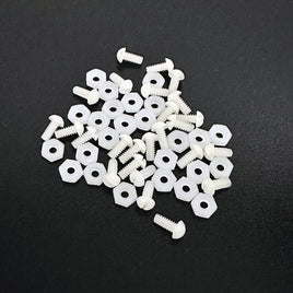 HackFab Replacement 4-40 Nylon Body Screws/Nuts (50)