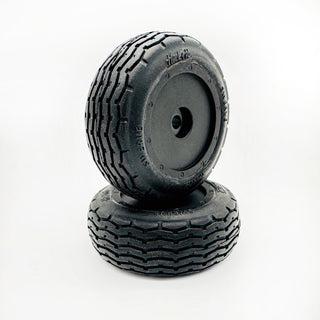 HackFab Swerve Front Premounted Mini Oval Tires fits Losi Mini (Medium) (Black) (2)