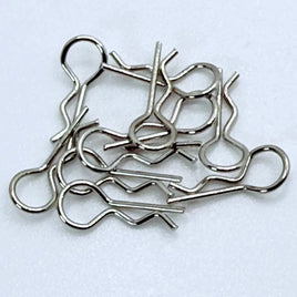 Silver Horse RC 1/28 Performance Body Clips - 10 Pack (Silver)