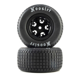 Losi Hoosier Tires, Hard, Mounted, Black, FR/RR (2): 22S DLM
