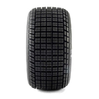 Losi Hoosier Tires, Soft, Mounted, Satin Aluminum, FR/RR (2): 22S DLM
