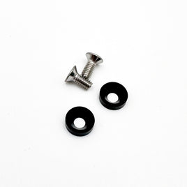 HackFab M2.5x6 Motor Screws with Aluminum Countersunk Washers (Black)