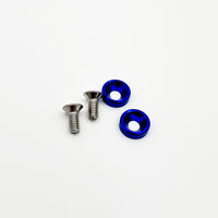 HackFab M2.5x6 Motor Screws with Aluminum Countersunk Washers (Dark Blue)